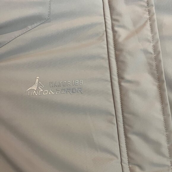 Moerdeng Womens Light Gray Faux Fur Lined Hooded Snow Ski Jacket Size Medium - Picture 3 of 8